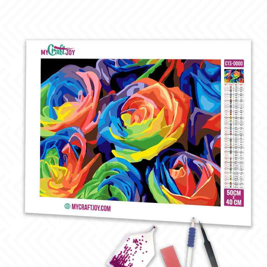 Colorful Roses - DIY Diamond Painting Kit