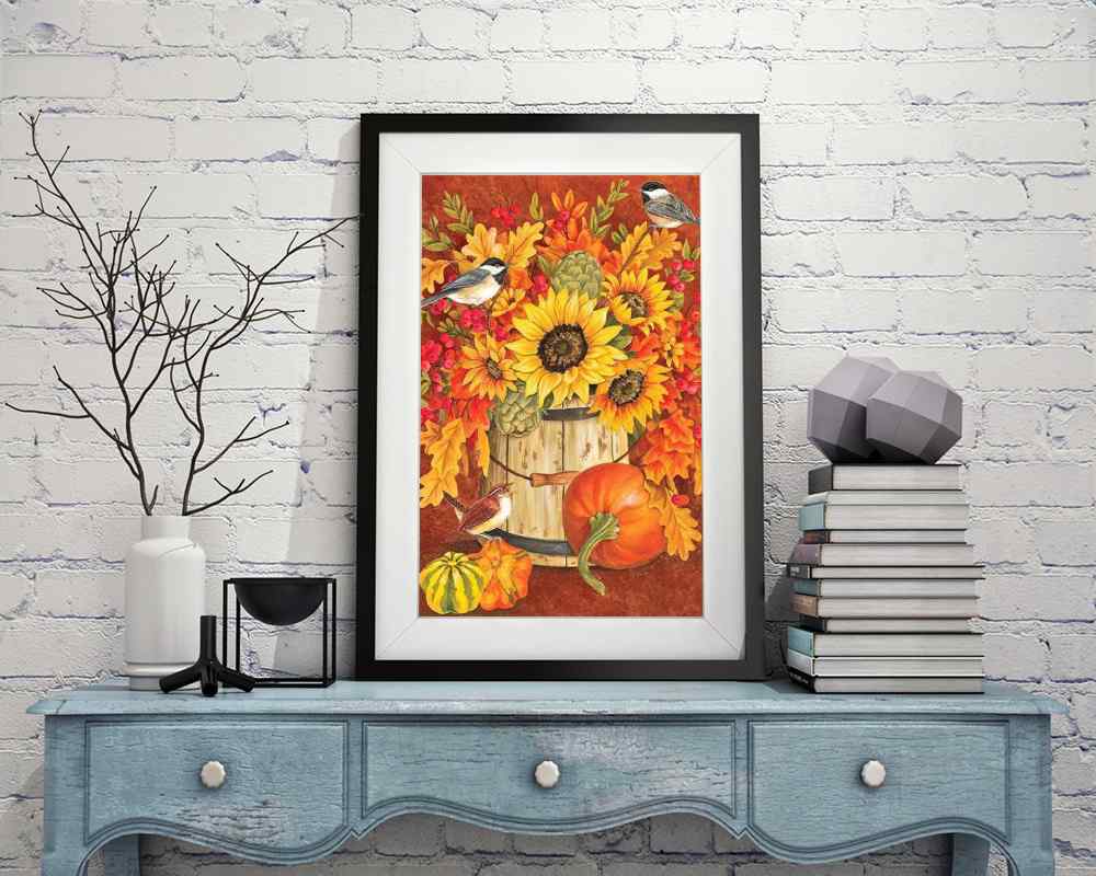 Autumn Flowers - DIY Diamond Painting Kit