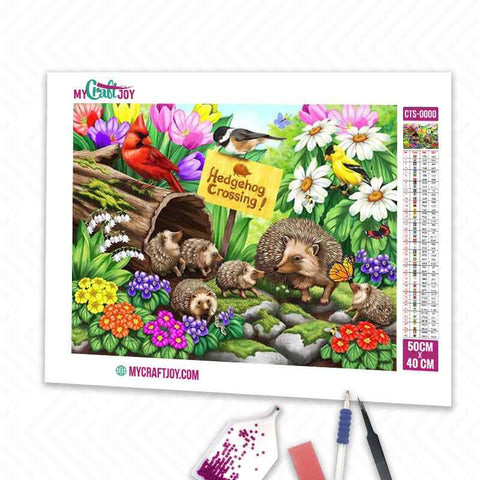 Hedgehog Crossing - DIY Diamond Painting Kit