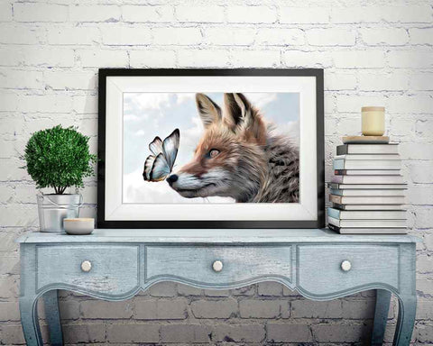 Buttefly and Fox - DIY Diamond Painting Kit