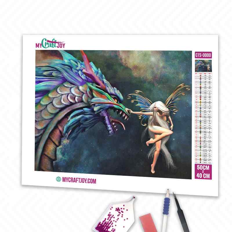 Dragon and Fairy - DIY Diamond Painting Kit