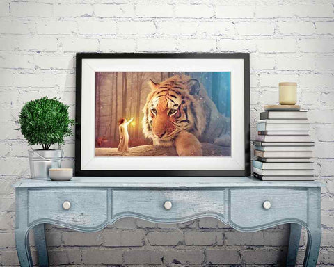 Tiger and fairy - DIY Diamond Painting Kit