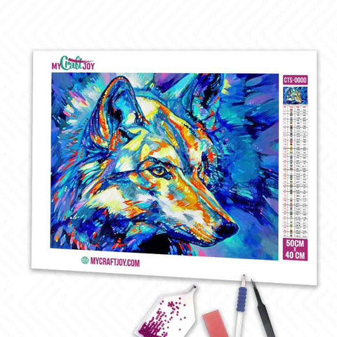 Wolf Abstract - DIY Diamond Painting Kit