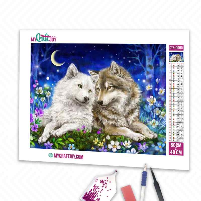 Wolves Love - DIY Diamond Painting Kit