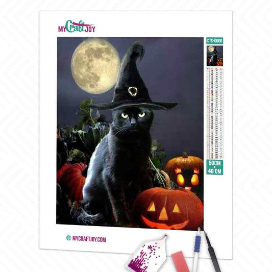 Cat Witch - DIY Diamond Painting Kit