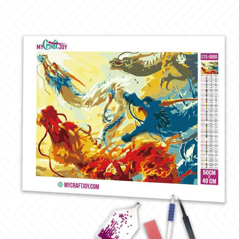 Dragons Abstract - DIY Diamond Painting Kit