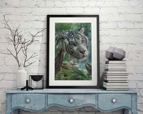 White Tiger - DIY Diamond Painting Kit