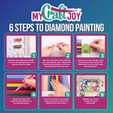 DIY Diamond Painting Notebook - Spread joy (No lines) – Hibah-Diamond  painting art studio