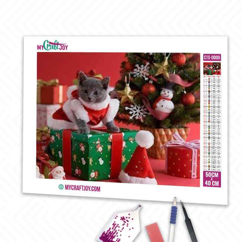 New Year Cat - DIY Diamond Painting Kit