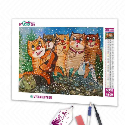 Happy Cats - DIY Diamond Painting Kit