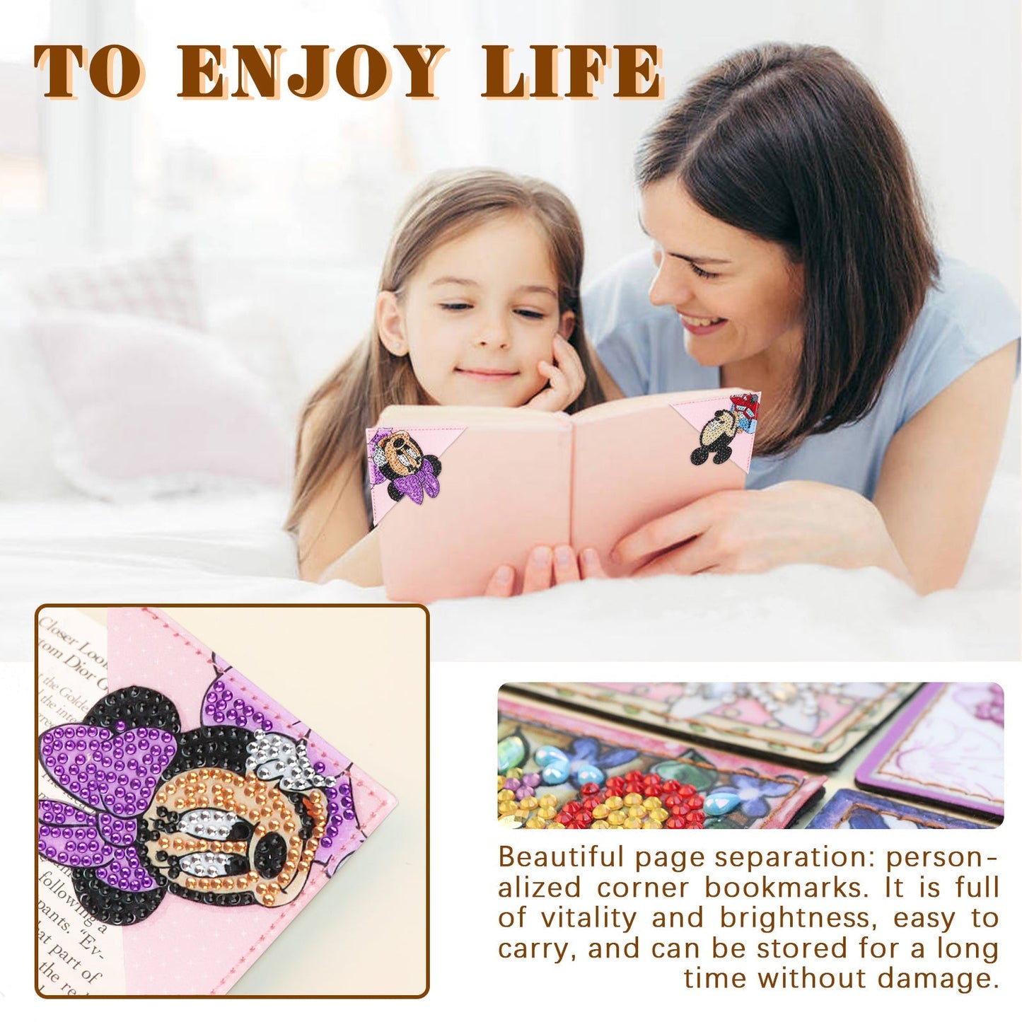 4pcs Cartoon Characters Corner Bookmarks