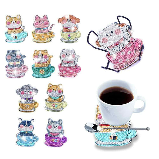 Animals 10-pack - Diamond Painting Coasters