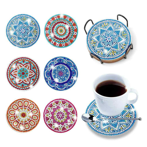 Mandalas 6-pack - Diamond Painting Coasters