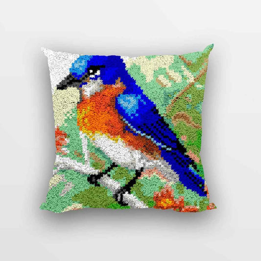 Hummingbird Pillowcase - (17x17in - 43x43cm) - DIY Latch Hook Kit