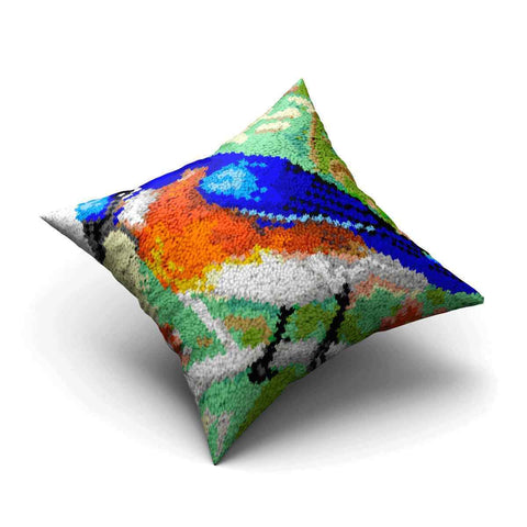 Hummingbird Pillowcase - (17x17in - 43x43cm) - DIY Latch Hook Kit