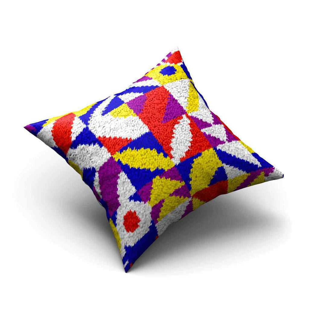 Patterns Pillowcase - (17x17in - 43x43cm) - DIY Latch Hook Kit