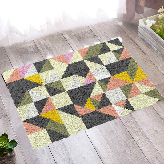 Color Pattern Rug - (16x24in - 40x60cm) - DIY Latch Hook Kit