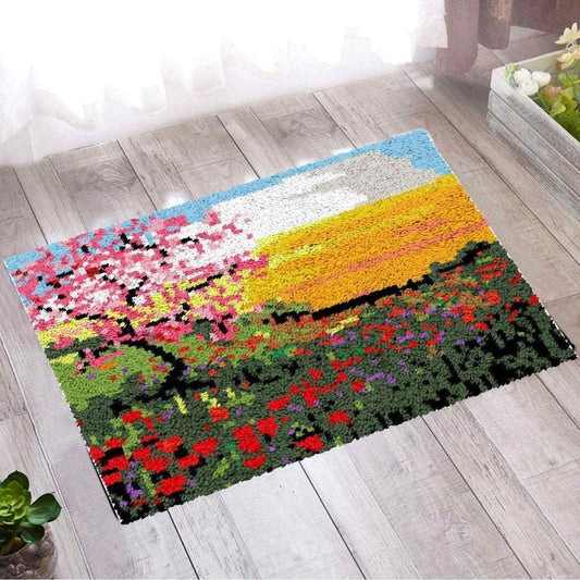 County Field Rug - (16x20in - 40x50cm) - DIY Latch Hook Kit