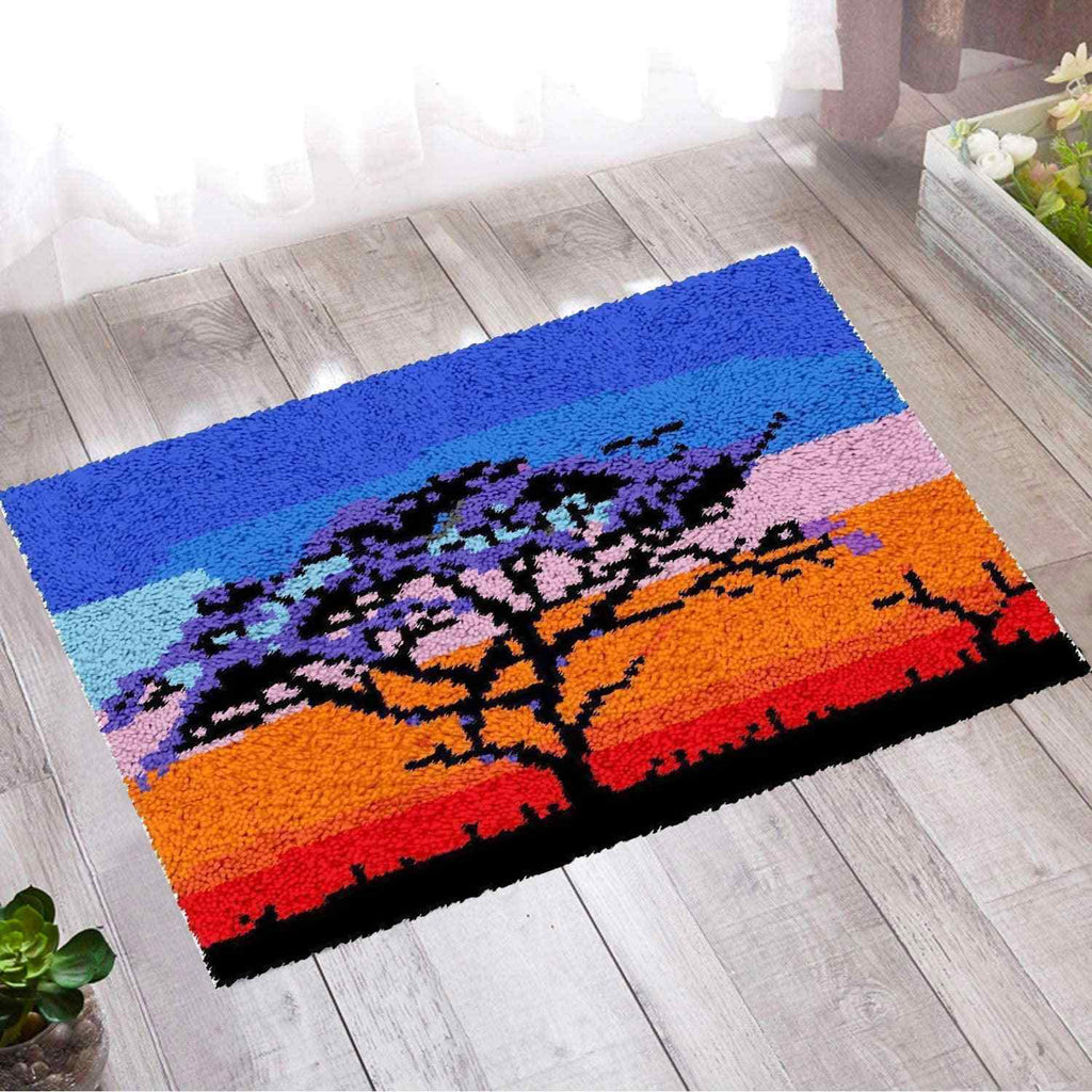 Sunset in the Wilds Rug - (16x20in - 40x50cm) - DIY Latch Hook Kit
