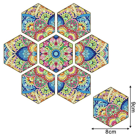 Honey Comb 7-pack - Diamond Painting Coasters