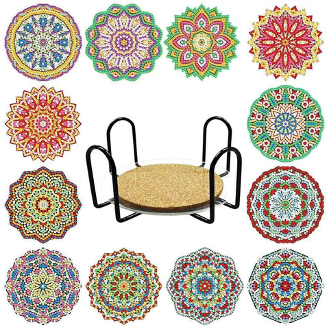 Mandalas 12-pack - Diamond Painting Coasters