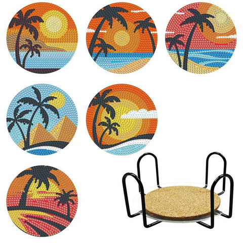 Scenery 6-pack - Diamond Painting Coasters