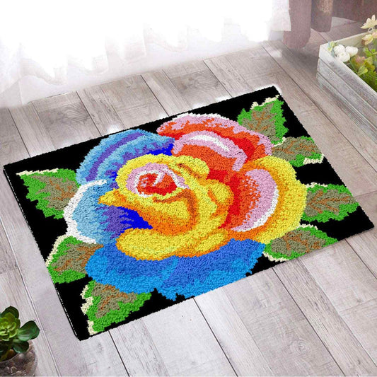 Colour Flower - (33x23in - 85x60cm) - DIY Latch Hook Kit