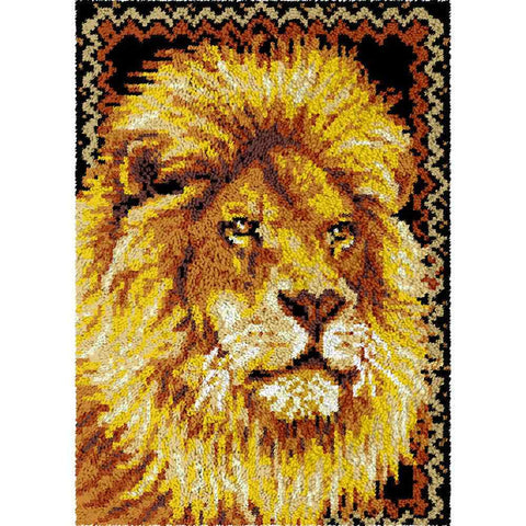 King Lion - (23x33in - 60x85cm) - DIY Latch Hook Kit