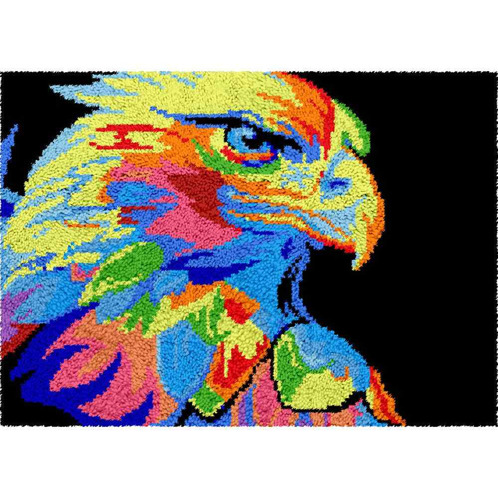 Abstract Eagle - (33x23in - 85x60cm) - DIY Latch Hook Kit