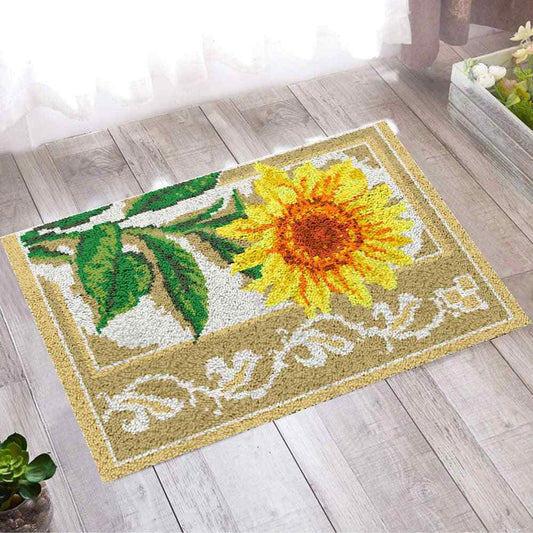 Beautiful Sunflower - (23x33in - 60x85cm) - DIY Latch Hook Kit