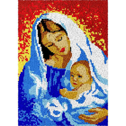 Mother Mary - (23x33in - 60x85cm) - DIY Latch Hook Kit