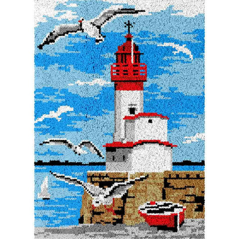 Lighthouse - (23x33in - 60x85cm) - DIY Latch Hook Kit