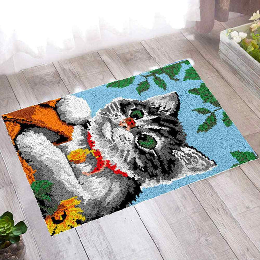 Cute Kitten - (23x33in - 60x85cm) - DIY Latch Hook Kit