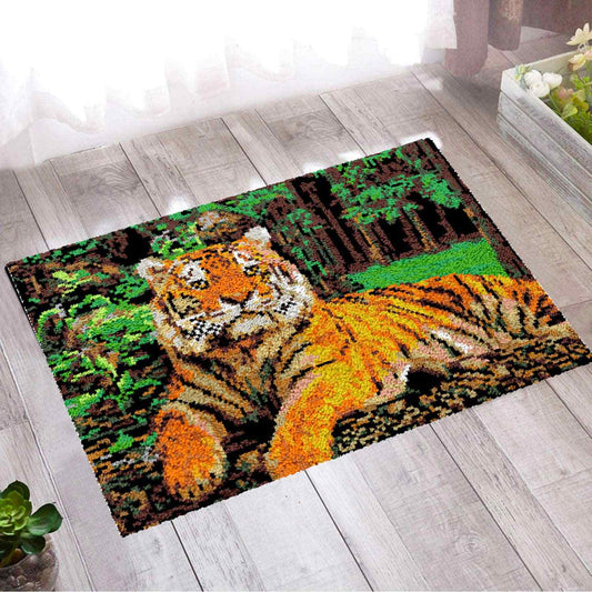 Loyal Tiger - (33x23in - 85x60cm) - DIY Latch Hook Kit