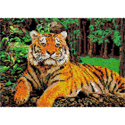 Loyal Tiger - (33x23in - 85x60cm) - DIY Latch Hook Kit
