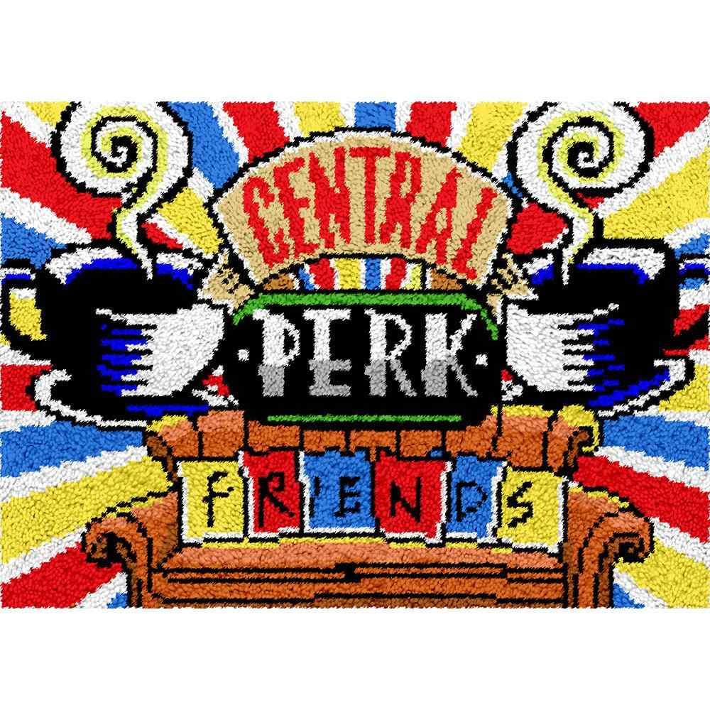Central Perk Friends - (33x23in - 85x60cm) - DIY Latch Hook Kit