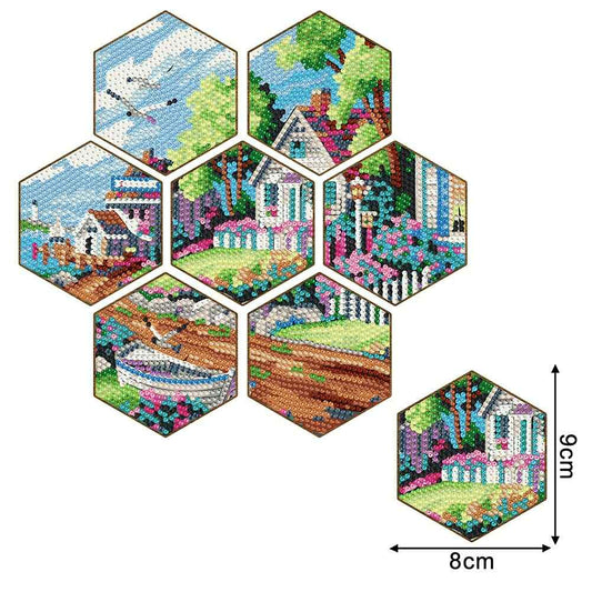 Honey Comb 7-pack - Diamond Painting Coasters