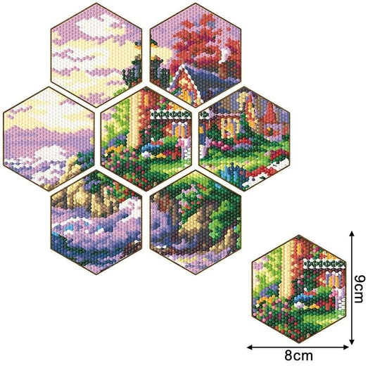Honey Comb 7-pack - Diamond Painting Coasters
