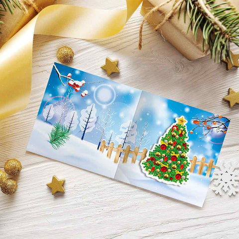 Diamond Painting Christmas Cards [8 Pack]