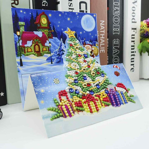 Diamond Painting Christmas Cards [8 Pack]