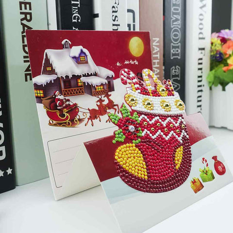 Diamond Painting Christmas Cards [8 Pack]