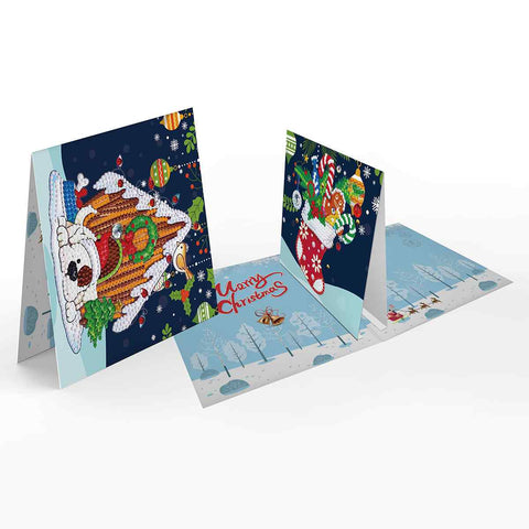 Diamond Painting Christmas Cards [8 Pack]