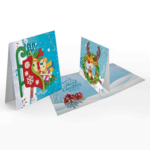 Diamond Painting Christmas Cards [8 Pack]