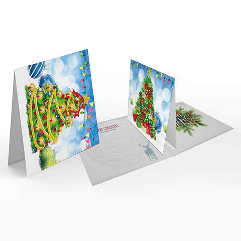 Diamond Painting Christmas Cards [8 Pack]