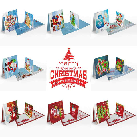 Diamond Painting Christmas Cards [8 Pack]