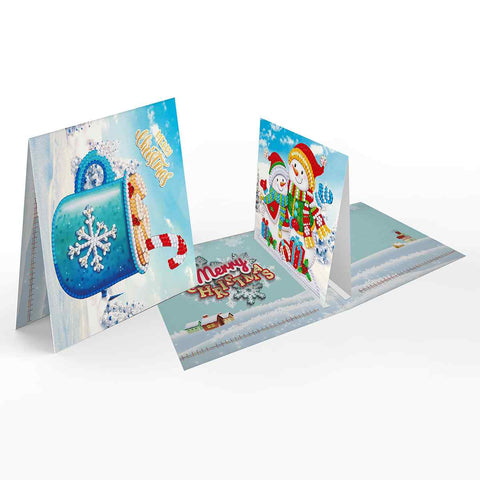 Diamond Painting Christmas Cards [8 Pack]