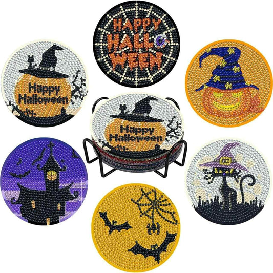 Halloween 6-pack - Diamond Painting Coasters