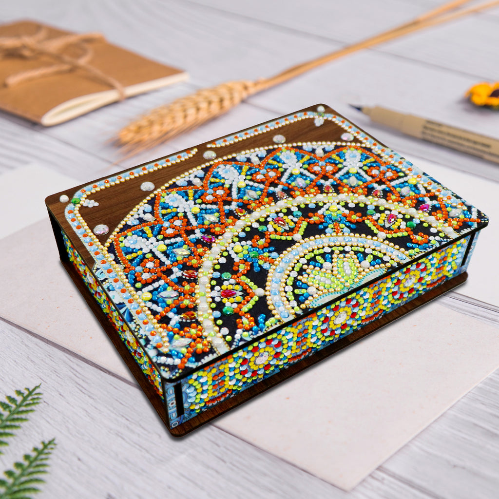 Wood Box Organizer with Mirror - Diamond Painting Accessories – MyCraftJoy