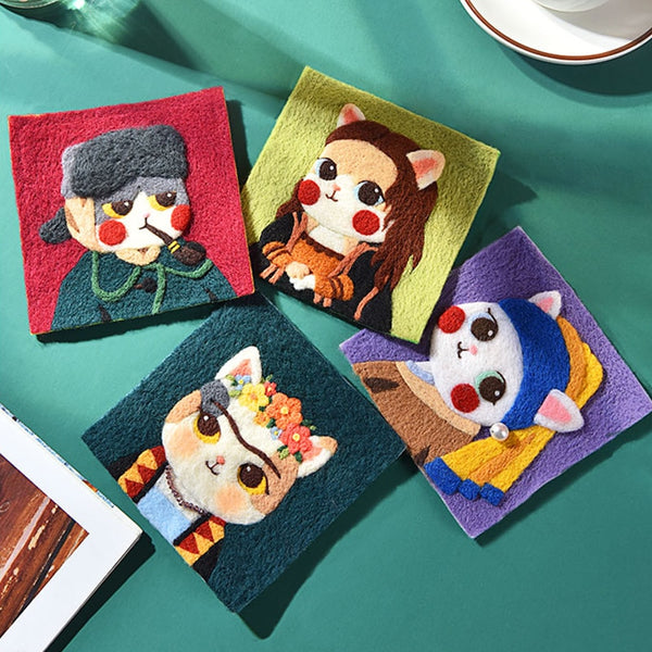 Frida Cat - DIY Felt Painting Kit