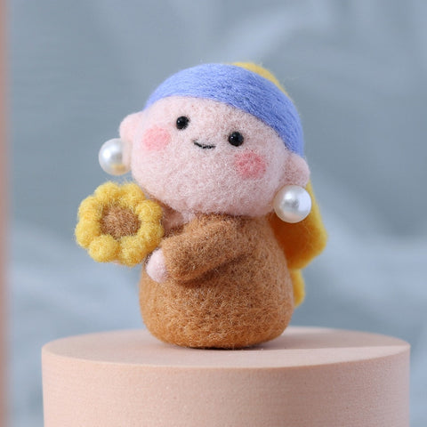 Girl Pearl Earring - DIY Felt Painting Kit